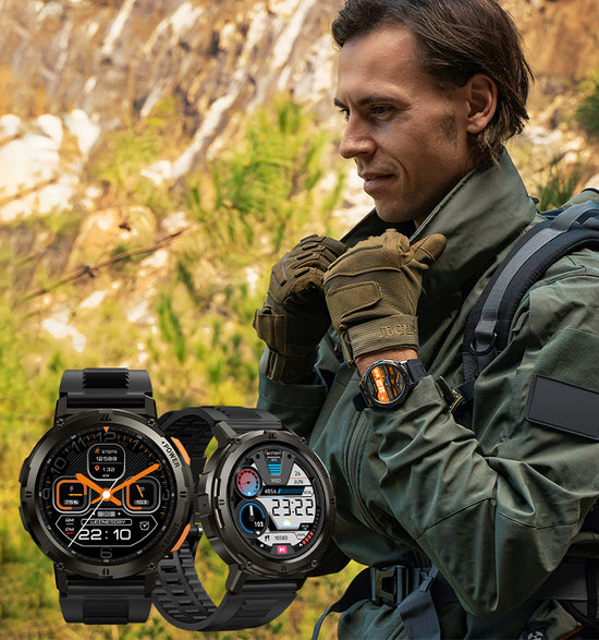 2023 AMAZTIM TANK M2 Smartwatch Men Electronic Watches Bluetooth Call IP69K  Waterproof 70 Sport Modes Fitness Smart Watch Ultra