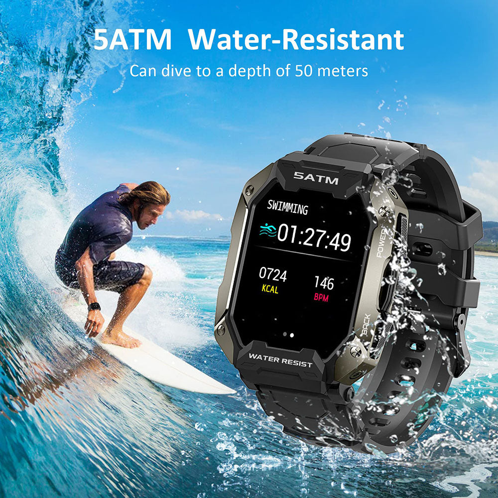LIGE New Smart Watch For Men Bluetooth Full Touch Screen 5ATM Waterproof  Watches Sports Fitness Smartwatch Man Relogio Masculino